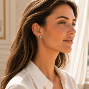 Emerald Bloom Diamond Earrings